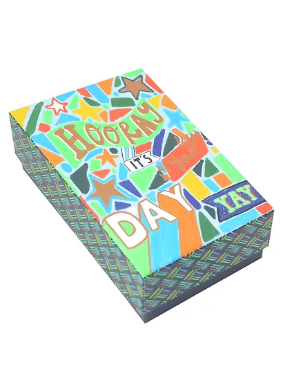 Коробка подарочная "Ура, это твой день" 20*12*7см, картон - фото 1