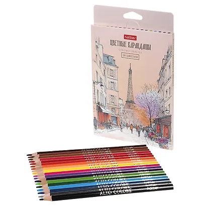 Карандаши цветные 18цв "ALTO COLORE"  к/к, подвес - фото 3