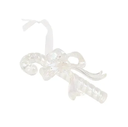 Новогоднее подвесное украшение Трость перламутровая (пластик) (ПВХ бокс) (7х12) (12-09229-2-N19) - фото 2