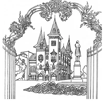 Путешествие по России. Раскраска-антистресс для работы карандашами, маркерами и гелевыми ручками (Кижи) - фото 3