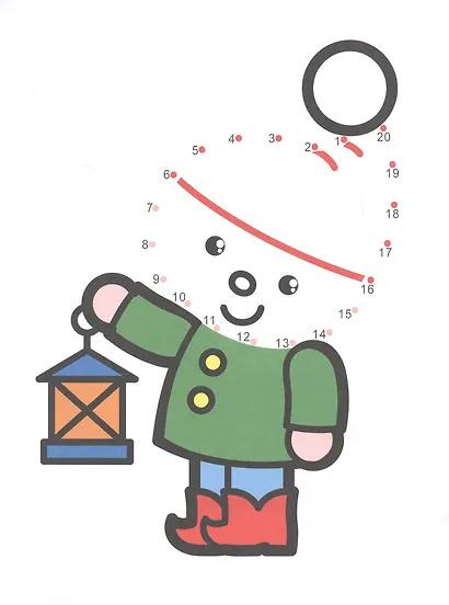 Раскраска по точкам малышам. Первые картинки - фото 2