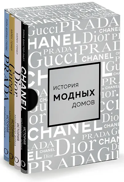Подарочный набор. История модных Домов: Chanel, Dior, Gucci, Prada (серебряный) - фото 3