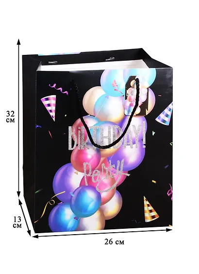 Пакет А4 32*26*13 Balloons жен., бум.мат.ламинат, ассорти - фото 2