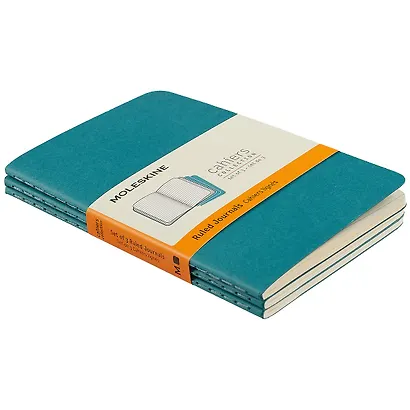 Набор книг для записей Moleskin Cahier Journal Pocket, 3 штуки, голубые, 32 листа, А6 - фото 2