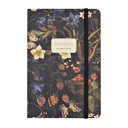 Книга для записей А5 100л лин. "FLORA.ЛЕСНЫЕ ЯГОДЫ" 7БЦ, резинка, Bruno Visconti - фото 1