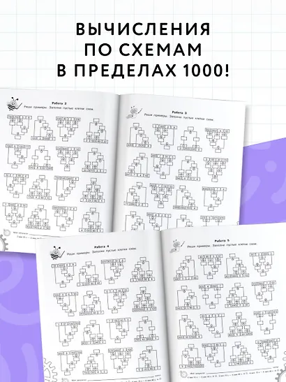 3000 примеров по математике. Вычисления по схемам в пределах 1000. Все действия с четырьмя числами. Ответы. 4 класс - фото 4