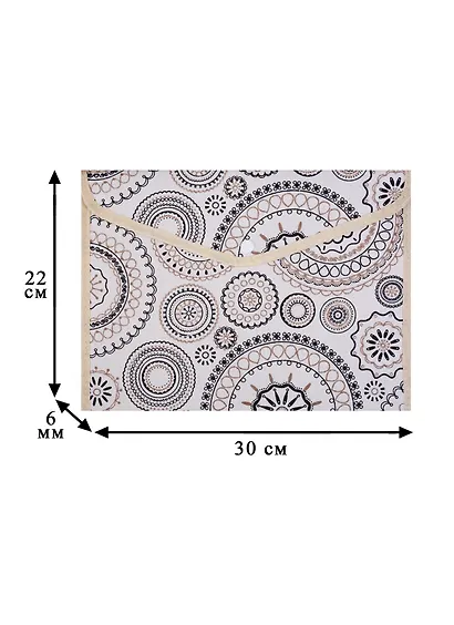 Папка-конверт "Лен" В5 на кнопке - фото 2