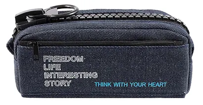 Пенал с большой молнией "Классика" 2 отделения, в ассортименте - фото 3