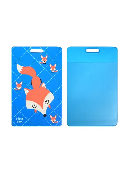 Чехол для карточек Лиса на синем фоне - фото 1