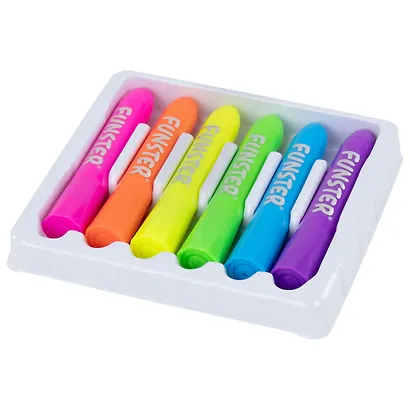 Аквагрим для лица и тела, 6 НЕОНОВЫХ цветов, FUNSTER (ФАНСТЕР), легко смываются, 192573 - фото 3