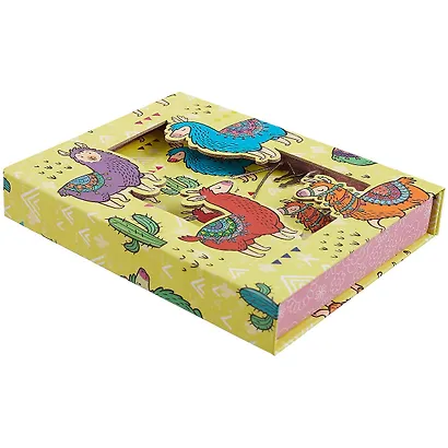 Записная книжка в коробочке с замочком «Лама», 50 листов, А5 - фото 2