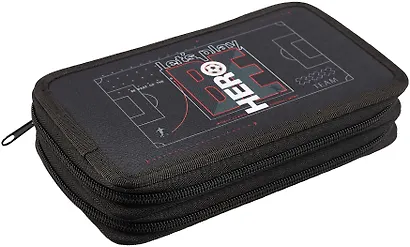 Пенал 2 отделения "Будь героем " 19*11, молния, ткань - фото 3