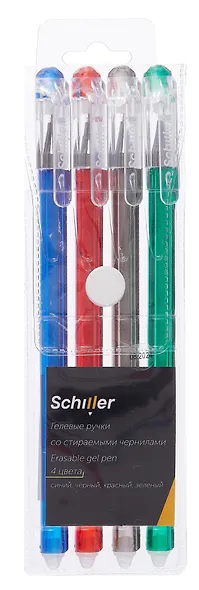Ручки гелевые Schiller, пиши-стирай 4 цвета - фото 5