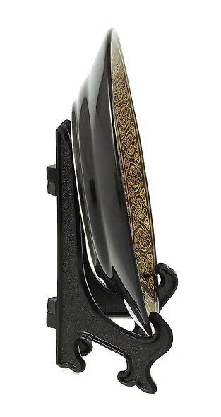 Тарелка Дагестан Дербент Крепость (фарфор D15 цв.черный) - фото 2