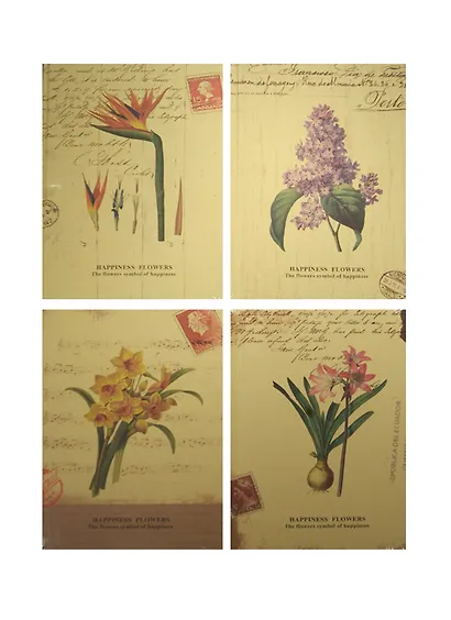 Книга для записей А5 192л лин. "Happiness Flowers" 7БЦ, инд.уп., Haich - фото 2