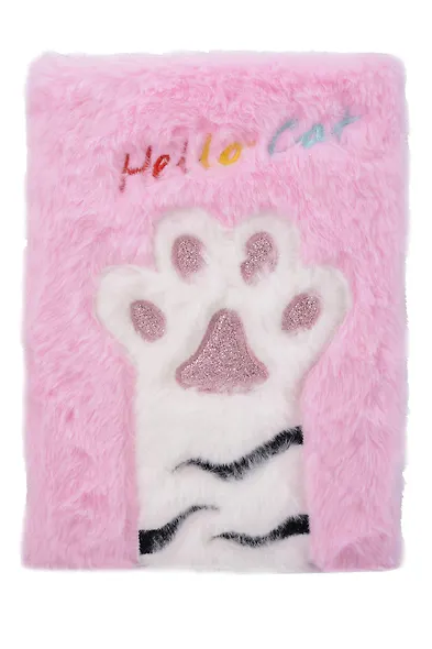 Книга для записей А5 96л лин. "Лапка" с мехом, ассорти - фото 6