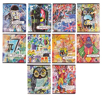 Тетради предметные Феникс+, "Граффити", 48 листов, 10 штук - фото 1