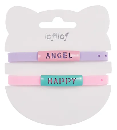 Набор парных браслетов Angel, Happy (силикон) (12-04407-B76) (Lafilaf) - фото 8