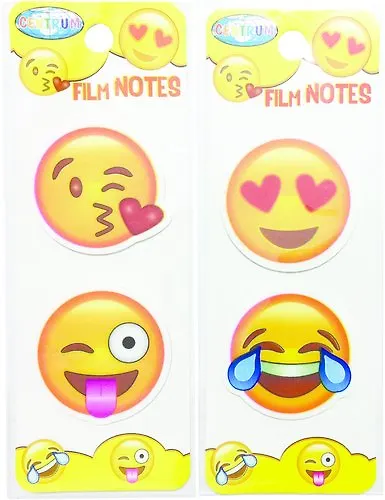 Бумага для заметок с клеевым краем Centrum листки-индексы Смайлы, пластиковые, 40*40мм, 20л 802 - фото 1