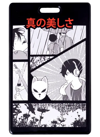 Чехол для карточек Аниме страничка манги ч/б - фото 1