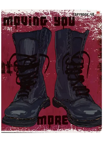 Тетрадь в клетку Альт, Boots, 48 листов, в ассортименте - фото 1