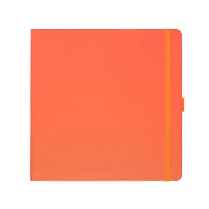 Скетчбук 20*20 80л "Sketchmarker"  неоновый коралл, 140г/м2, слоновая кость, тв.обл. - фото 2