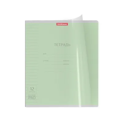 Тетрадь в линейку Erich Krause, CoverPrо, А5, 12 листов, в ассортименте - фото 1