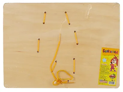 Шнуровка. Барбоскины. Лиза певица. дерево. -Китай: (Развиваем мелкую моторику). 535170 341163 - фото 2