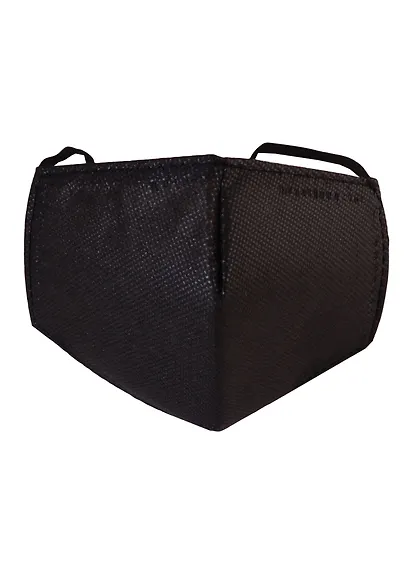 Маска защитная для лица (190х130мм) (р-р S) (спанбонд) (черная) - фото 2