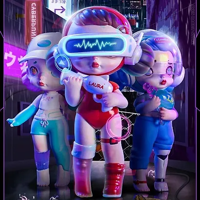 Коллекционная фигурка Киберпанк Laura, 11см, 12-Toycity-20269, Blind Box, ToyCity 15+ - фото 2