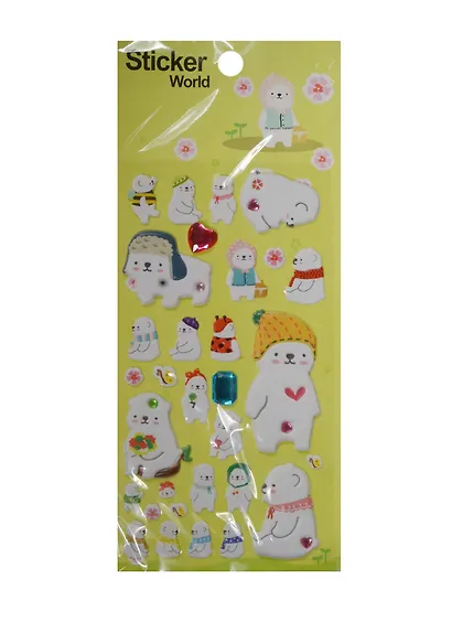 Наклейки Sticker World Белые медведи (ZC-В012) (11097505) (3+) (упаковка) - фото 1