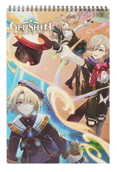 Геншин. Творческий блокнот cо стикерами A4. Лени и Фремине - фото 1