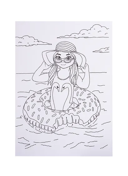 Стильные девчонки. Раскраска - фото 3