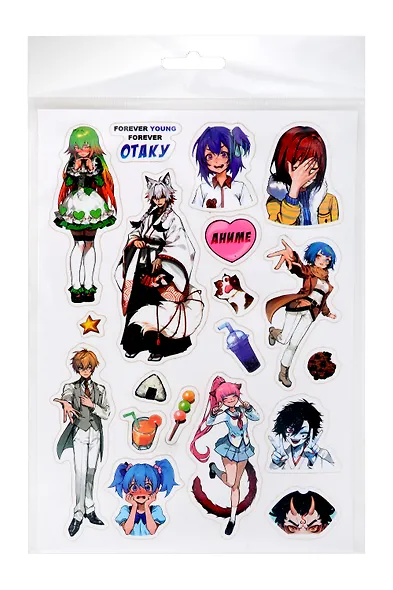 Набор наклеек для детей. Серия "Стикеры для фанатов". Герои Косплей-аниме - фото 1