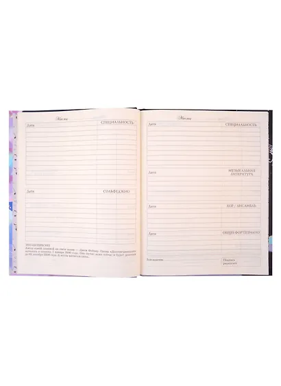 Дневник для муз.школ "Дизайн 5 (23)" 7БЦ, мат.ламинация, тиснение фольгой «Золото» - фото 6