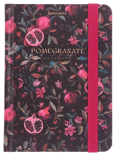 Записная книжка А6 96л кл. "Гранаты" тв.обложка, резинка - фото 1