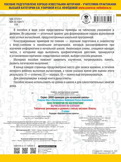 3000 примеров по математике. Вычисления по схемам. Табличное умножение и деление с пятью числами. Ответы. 2 класс - фото 2
