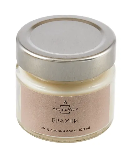 Свеча ароматическая в стеклянной баночке Брауни (100 мл) (AromaWax) - фото 1
