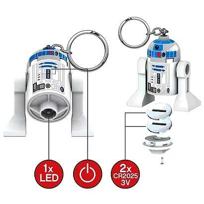 LGL-KE21H Брелок-фонарик для ключей LEGO Star Wars - R2-D2, возраст 6+ - фото 6