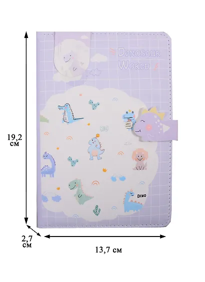 Блокнот с застежкой-динозавром "Dino world", 256 страниц, 13 х 19 см - фото 2