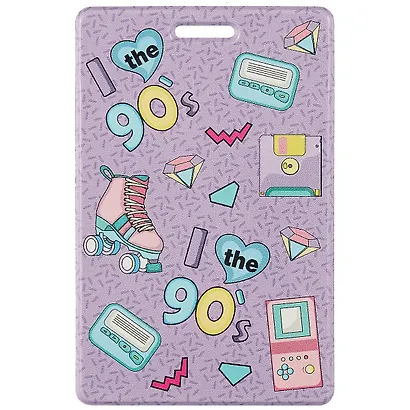 Чехол для карточек I love the 90s (фиолетовый паттерн) - фото 1