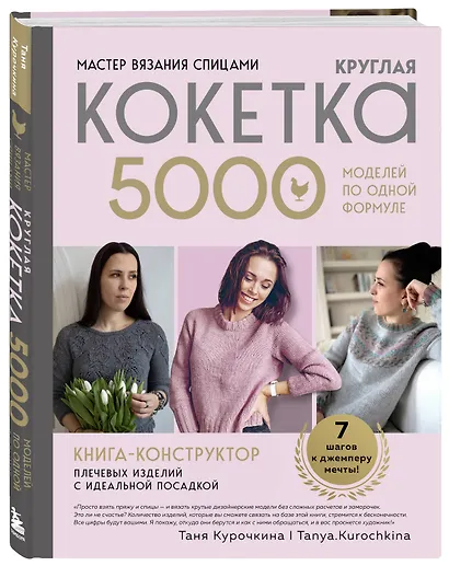 Мастер вязания спицами. Круглая КОКЕТКА. 5000 моделей по одной формуле. Книга конструктор плечевых изделий с идеальной посадкой - фото 3