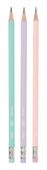 Карандаш чернографитный с ластиком «Pastel», Yoi, HB, в ассортименте - фото 9