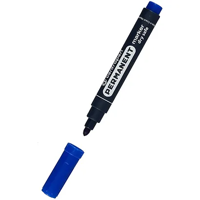 Маркер перманентный Centropen, Dry Safe, синий 2,5 мм - фото 2
