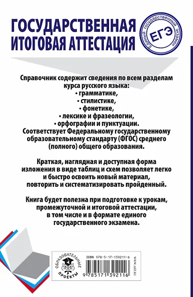 ЕГЭ. Русский язык. Весь школьный курс в таблицах и схемах для подготовки к единому государственному экзамену - фото 2