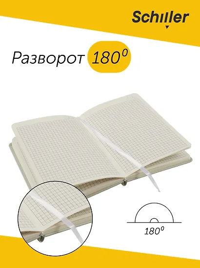 Блокнот для записей А6+ в клетку, 96 листов "Flowers" твердая обложка, оливковый с рамкой, с ляссе - фото 4