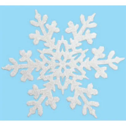 Украшение поролоновое Снежинка с блестками, 25см - фото 2