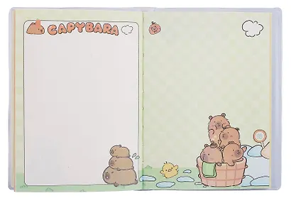 Книга для записей А5 80 листов в клетку, "Капибара", в ассортименте - фото 3