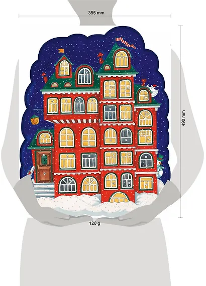 Адвент-календарь «Пряничный домик» с окошками - фото 3