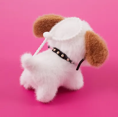 Брелок «Собачка белая в очках с коричневыми ушками», текстиль, 13 см - фото 4